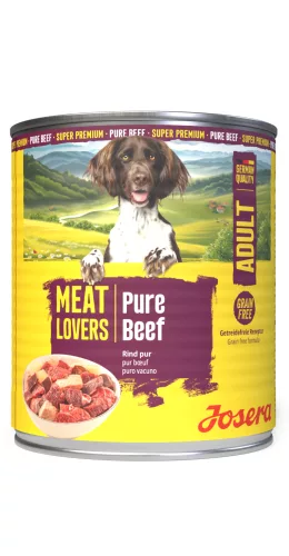 Josera Meat Lovers Pure konzerv adult nedves kutyaeledel marha 6x800g