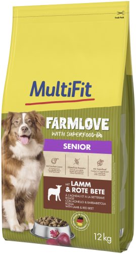 MultiFit Farmlove száraz kutyaeledel senior bárány&cékla 12kg