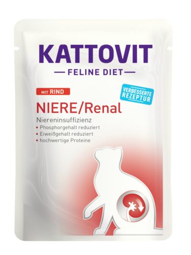 Kattovit Feline Diet tasak vesekímélő macskaeledel marha 24x85g