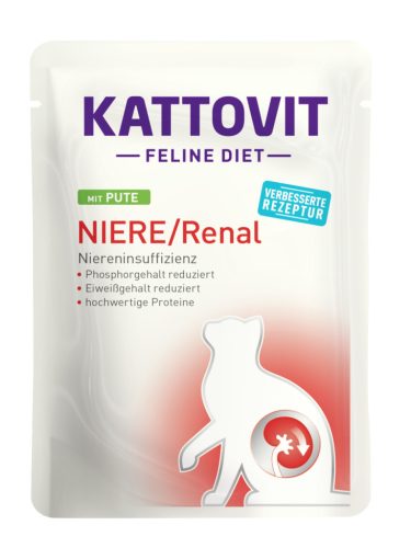 Kattovit Feline Diet tasak vesekímélő macskaeledel pulyka 24x85g