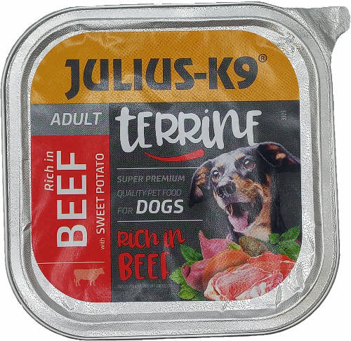 Julius K9 kutya tálka adult marha&édesburgonya 12x150g