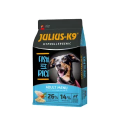   Julius K9 hipoallergén száraz kutyaeledel adult hal&rizs 12kg