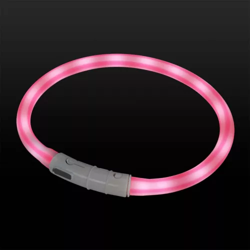 AniOne világító nyakörv pink 65cm
