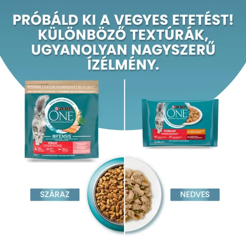 Purina ONE macska tasak MP steril csirke&marha 4x85g