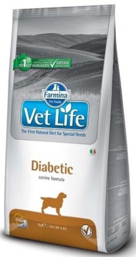VetLife száraz kutyaeledel diabétesz diéta 2kg