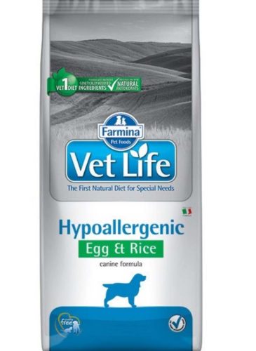 VetLife száraz kutyaeledel hipoallergén tojás&rizs 2kg
