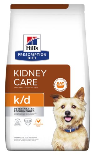 HILLS Prescription Diet száraz kutyaeledel vesekímélő k/d tojással 1,5kg