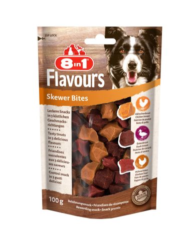 8in1 Flavours Skewer Bites kutya jutalomfalat 100g