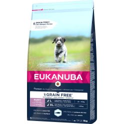   Eukanuba Grain Free Large Breed száraz kutyaeledel puppy hal 3kg