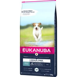   Eukanuba Grain Free Small & Medium száraz kutyaeledel adult hal 12kg