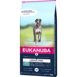   Eukanuba Grain Free Large Breed száraz kutyaeledel adult hal 12kg