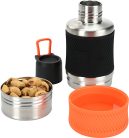 Dogs Creek kulacs és utazókészlet rozsdamentes acél narancssárga 800+200 ml