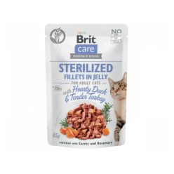   BRIT Care tasak ivartalanított macskáknak nedves eledel jelly kacsa 24x85g