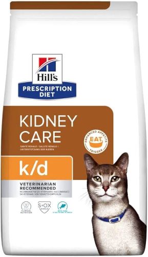 HILLS Prescription Diet vesekímélő száraz macskaeledel k/d tonhal 3kg