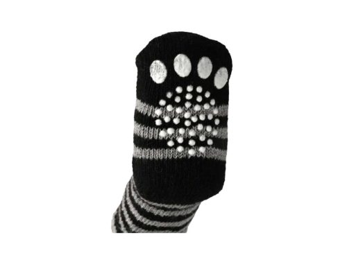 Flamingo szürke-fekete csúszásgátló zokni XS 4db