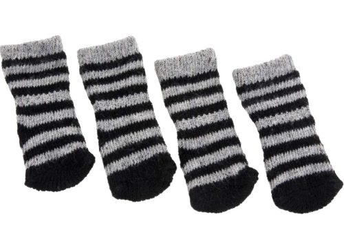 Flamingo szürke-fekete csúszásgátló zokni XS 4db