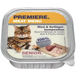   Premiere Meat Menu macska tálka senior marha&szárnyas 16x100g