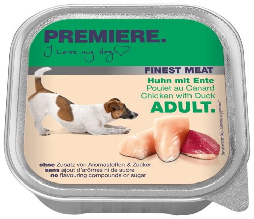 Premiere Finest Meat kutya tálka adult csirke&kacsa 10x150g