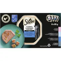 Sheba macska tálka MP halas válogatás 8x85g