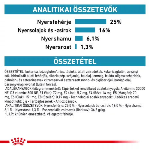 Royal Canin Veterinary Skin care S bőr és szőrtápláló kistestű száraz kutyaeledel 2kg
