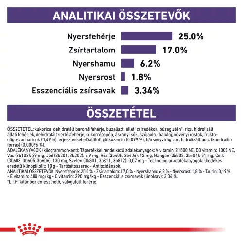 Royal Canin Veterinary Adult L nagytestű felnőtt száraz kutyaeledel 4kg