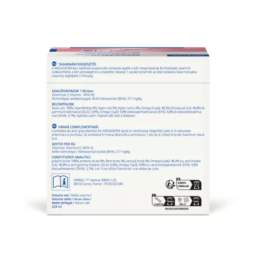 Virbac Megaderm kondicionáló oldat kutyáknak és macskáknak 28x8ml
