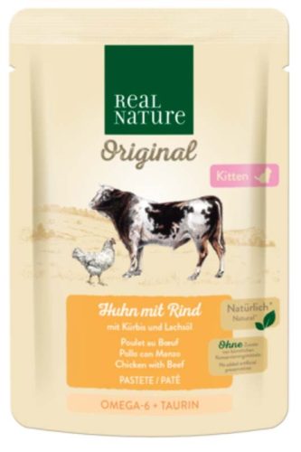 Real Nature Original macska tasak kitten marha pástétom 12x85g