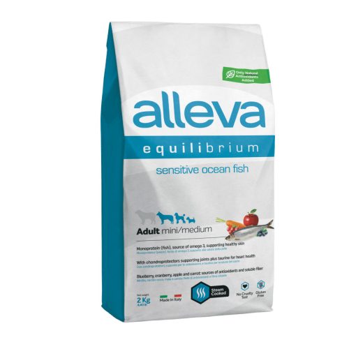 Alleva Equilibrium száraz kutyaeledel mini&medium hal 2kg