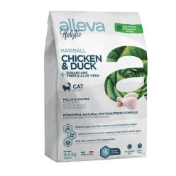   Alleva Holistic száraz macskaeledel anti-hairball csirke 400g