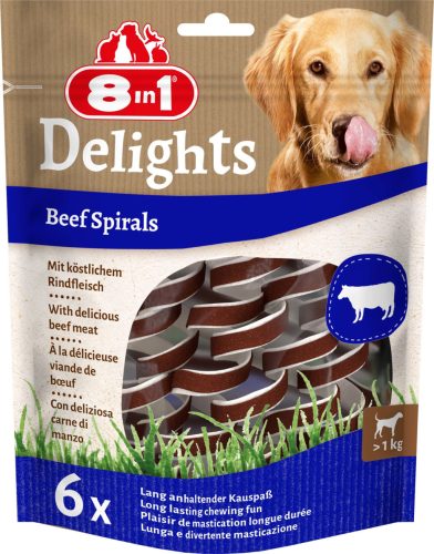 8in1 Delights Spirals kutya jutalomfalat marha 6db