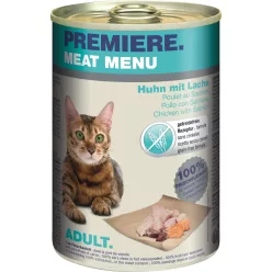 Premiere Meat Menü macska konzerv adult csirke&lazac 6x400g