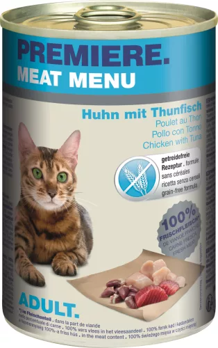 Premiere Meat Menü macska konzerv adult csirke&tonhal 6x400g