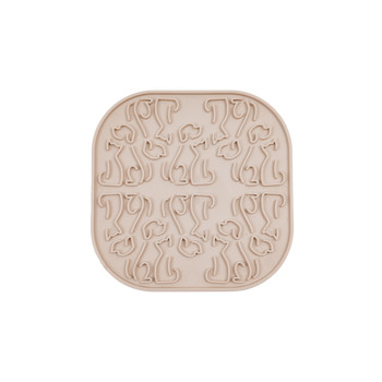 Fiboo Lollipop licking mat bézs 19x19 cm