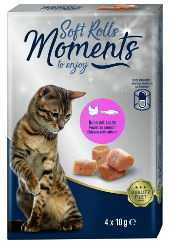 Moments Soft Rolls macskáknak csirke&lazac 4x10g
