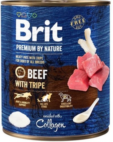 Brit Premium by Nature kutya konzerv adult marha&pacal 6x800g