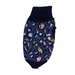 BODRI kutyapulóver kék mintás 50cm
