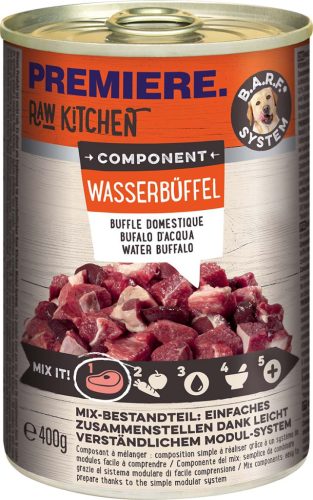 Premiere Raw kutya konzerv vízibivaly 6x400g
