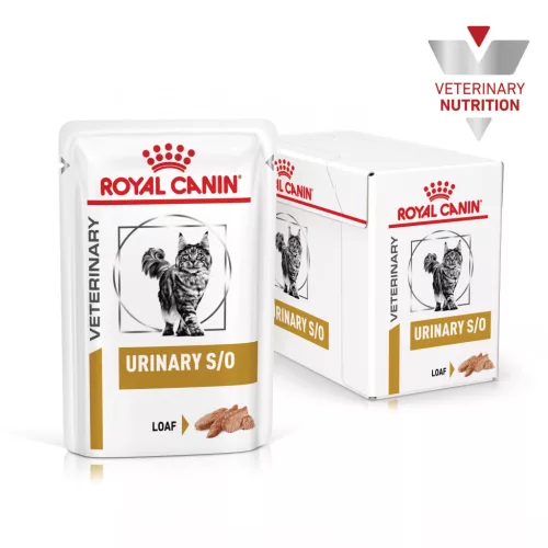 Royal Canin Veterinary Urinary s/o loaf pépes alutasak macskaeledel húgykő ellen 12x85g
