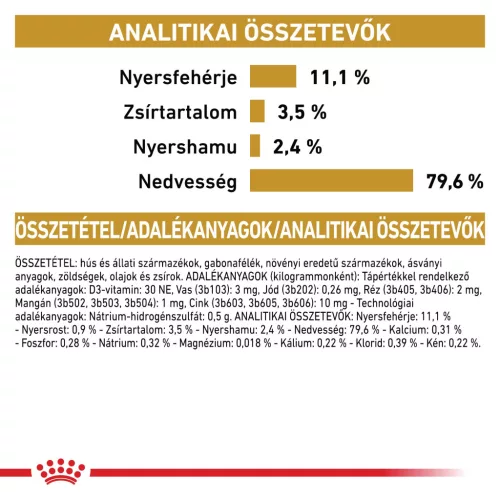 Royal Canin Veterinary Urinary s/o loaf pépes alutasak macskaeledel húgykő ellen 12x85g