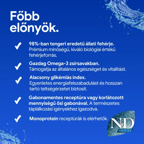 N&D Ocean Hering & Narancs Felnőtt Mini Száraz Kutyaeledel 800g