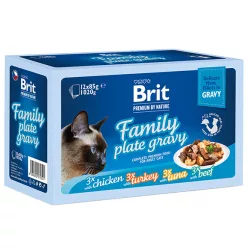   BRIT Family plate tasak adult macskaeledel szószban MP 12x85g