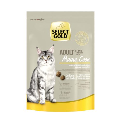 Select Gold Maine Coon adult száraz macskaeledel szárnyas&lazac 300g