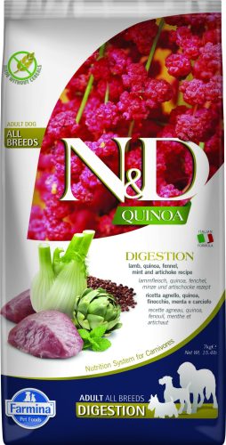 N&D Quinoa Digestion száraz kutyaeledel bárány 7kg