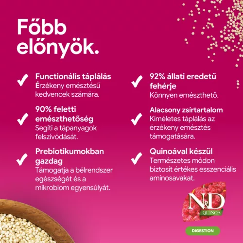 N&D Quinoa Digestion száraz kutyaeledel bárány 7kg