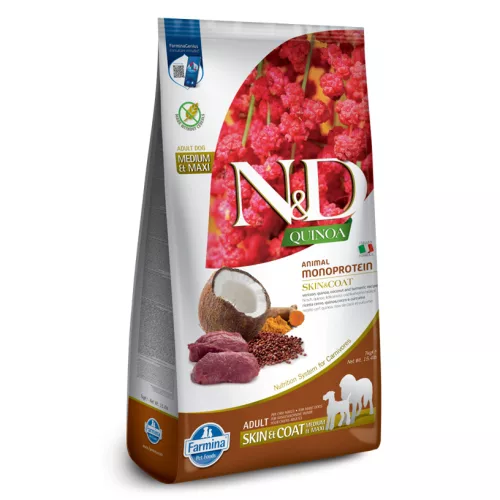 N&D Quinoa Skin & Coat Szarvas Medium & Maxi Száraz Kutyaeledel 7kg