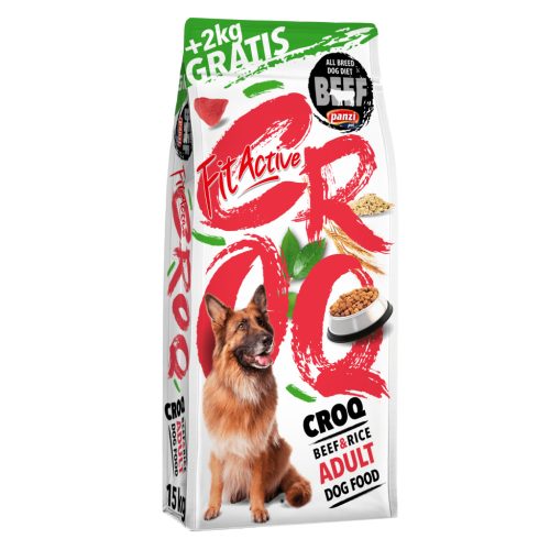 FitActive Croq száraz kutyaeledel marha&rizs 15+2kg