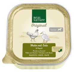   Real Nature Classic macska tálka senior csirke&kacsa 17x100g