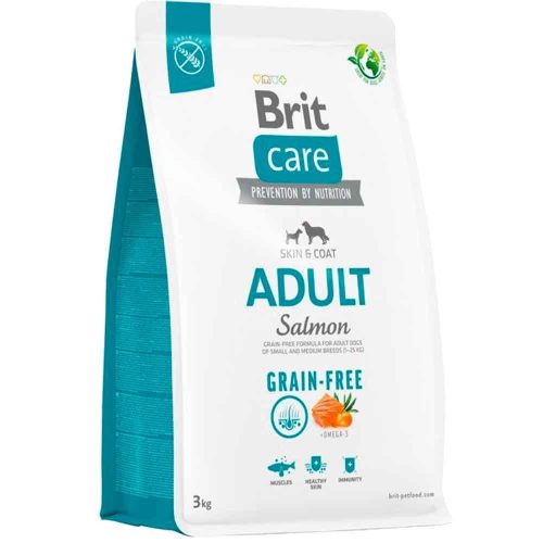 Brit Care Grain-Free száraz kutyaeledel adult lazac&burgonya 3kg