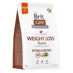   Brit Care Hypoallergenic Weight Loss száraz kutyaeledel adult nyúl&rizs 3kg