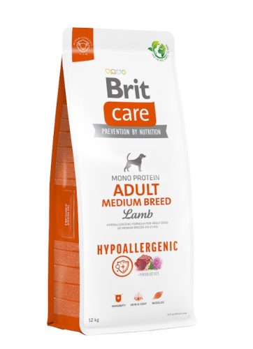 Brit Care Hypoallergenic Medium Breed száraz kutyaeledel adult bárány 12kg